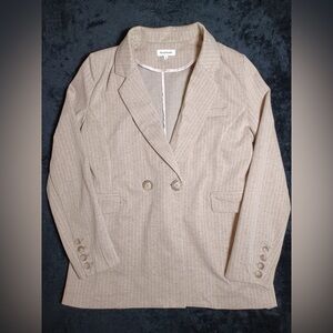 Heartloom Beige Pinstripe Blazer